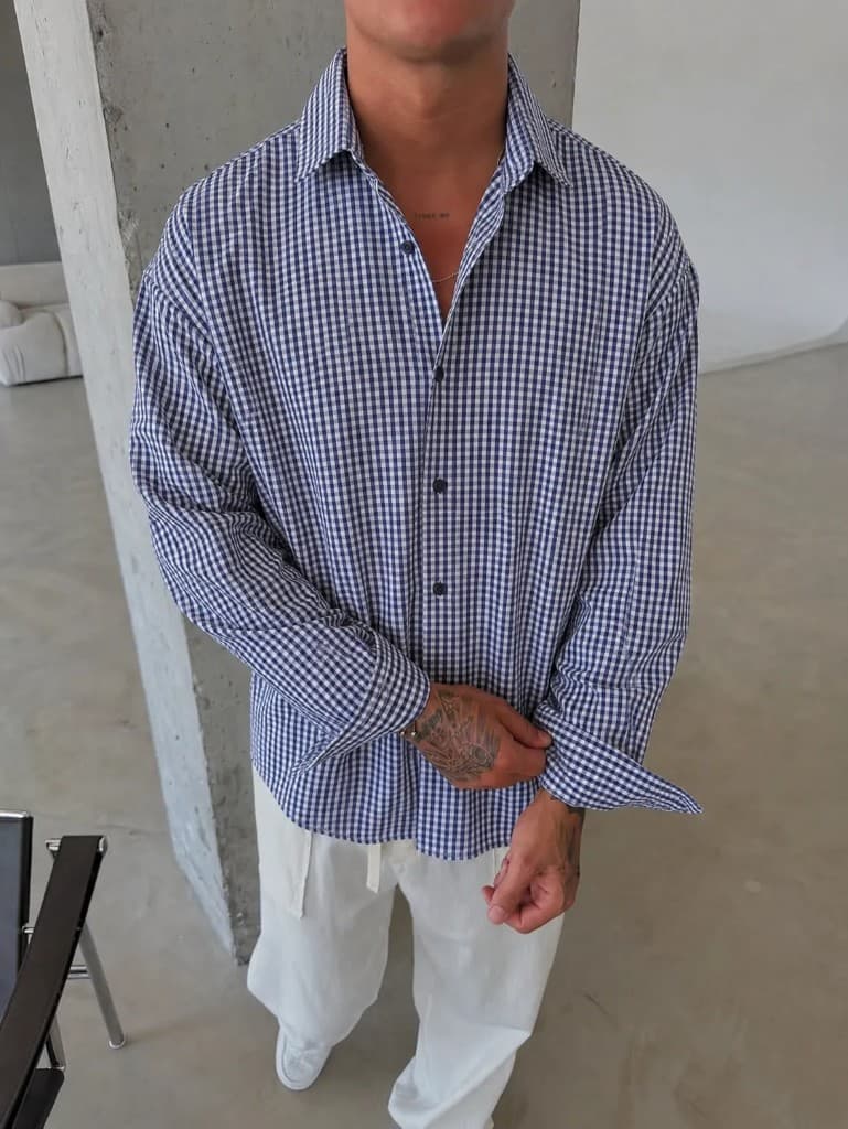 Refined Gingham Slim Fit Shirt